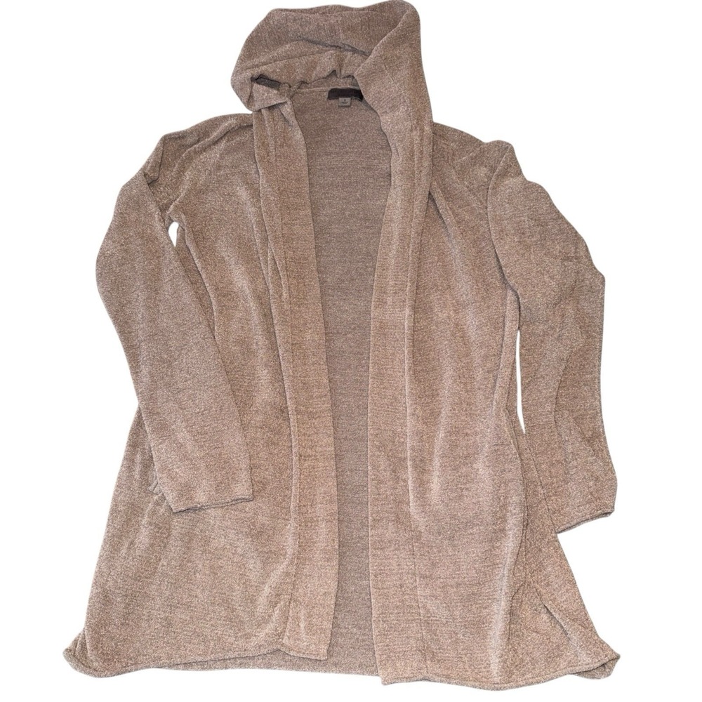 Barefoot Dreams CozyChic Ultra Lite Hoodie Cardigan Oatmeal Beach‎ Sz S Casual